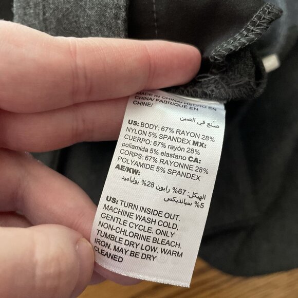 Chicos Women Sz 00R US 2R Gray Ponte Knit Stretch Slim Leg Dress Pants NWT - Picture 9 of 9